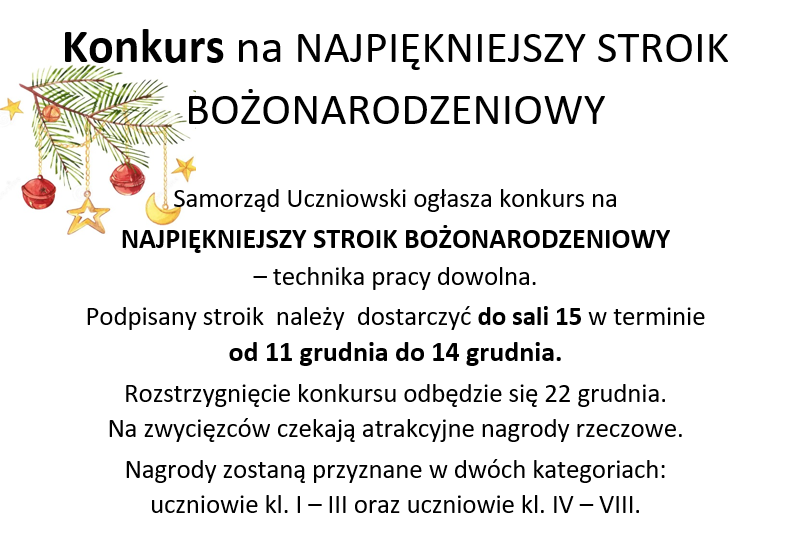 konkurs na stroik świąteczny