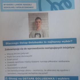 plakat wyborczy Golubenko