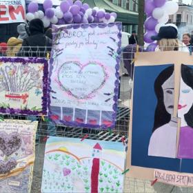 Lawendowe Święto Świadomości Padaczki na kieleckim Rynku.