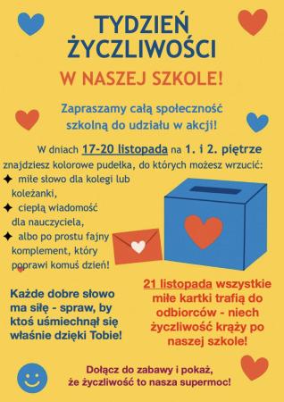 plakat promujący tydzień życzliwości 