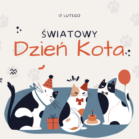 plakat promujący światowy dzień kota