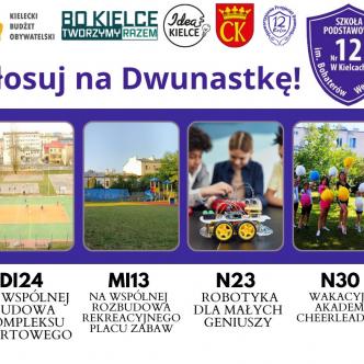 PLAKAT ZACHĘCAJĄCY do głosowania na SP12 w KBO