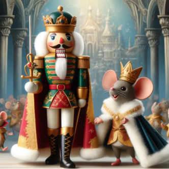 Rysunek dziadka do orzechów i myszy